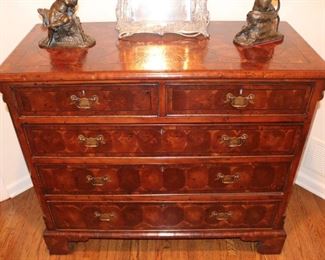 Antique Continental Oyster Shell Veneer Chest