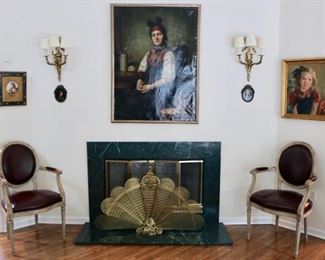 Original Artwork and antique and decorater furniture throughout