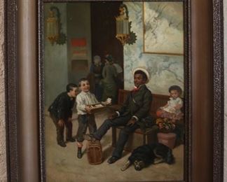 Oil on panel signed Roberti