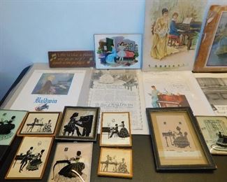 Music Related Silouettes & Vintage Advertising