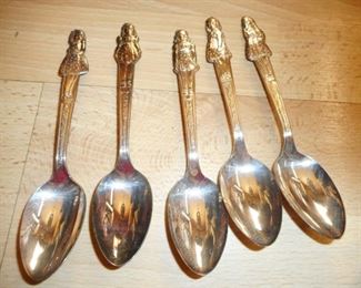 Vintage Dionne Quint Silver Plate Spoons