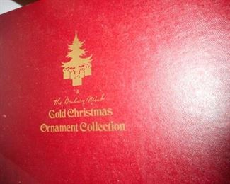 Danbury Mint Gold Christmas Ornament Collecion (2 sets)