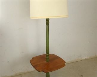 Green Hardwood Floor Lamp Table