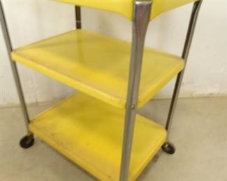 Vintage Metal Rolling Cart