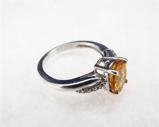 Size 5.5 - Sterling Silver & Citrine Ring