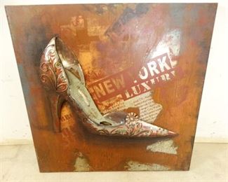 New York Luxury Copperlike High Heel Metal Wall Art
