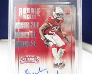 Autographed, Cardinals Brandon Williams Card in Slab