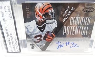 Autographed, Bengals James Wilder Jr. Card in Slab
