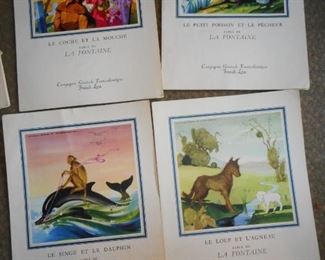 Set of 8 French Line Menu's 1957 "Liberte"