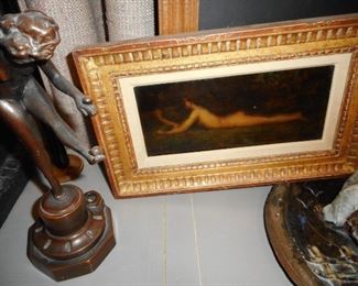 Art Deco Nude Oil Painting..Small