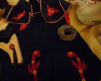 Cow Girl Outfit Vest, Skirt, Holster Gun, Rope!