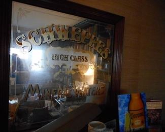 LARGE Schweppes Mirror Framed