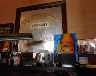 Vintage Schweppes Large Mirror Framed