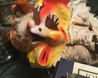 Vintage Home Made Chicken Costume..Mask