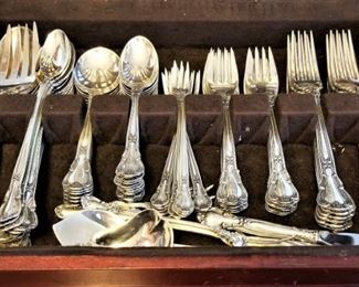 Service for 24 - sterling flatware - CHANTILLY