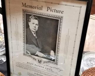 Original Huey Long Funeral poster