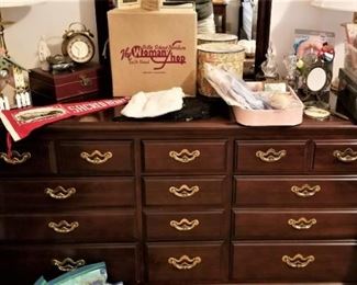 Matching dresser with mirror
