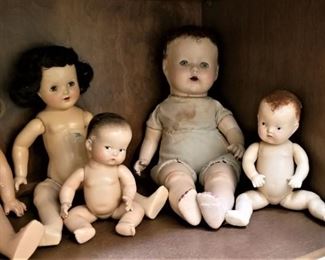 Collection of vintage composition baby dolls....