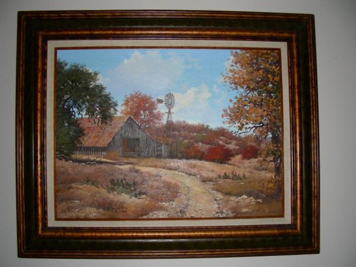 W.A. Slaughter oil on canvas - autumn scene