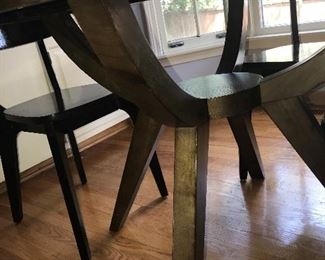 WEST Elm Dining Room Set with 4 Chairs. $525 Presale.  Come and see us Thursday night. Other items available as well. Great furniture and small décor items. 