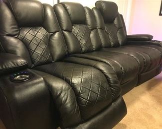 Man Cave Nice Entertainment Sofa.  Comes in Sections.  Measures 90" x 42" deep. 