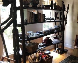 Hand Carved Bookcase from Papau New Guinea