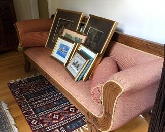 Empire Style Sofa w/Thai Silk Upholstery
