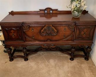 West End Furniture Co. antique buffet. Approximately 100 years old in excellent condition. 72 x 23 x 38