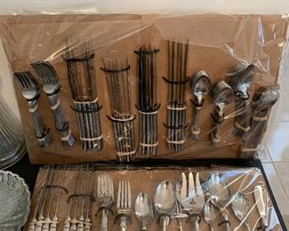 Reed + Barton flatware and serving pieces sold as one set