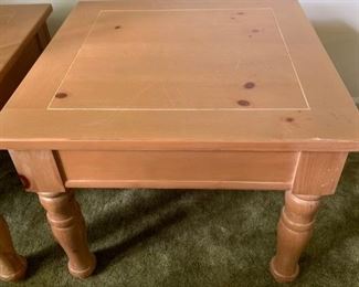 Two pine end tables