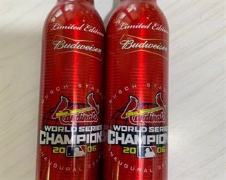 2006 World Champion Cardinal Budweiser bottles