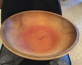 Antique turned wooden buttermilk bowl.  Great patina! 