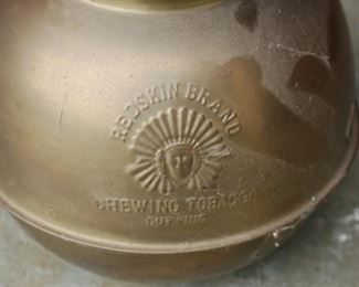 Redskin Brand Chewing Tobacco Spittoon