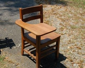 Vintage wooden school desk