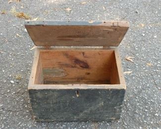 Vintage wooden box with lid
