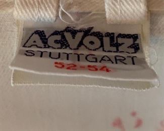 *Signed* AC Volz Mercedes Race Suit Coveralls	Sz 52-54		(signed by Drivers, including;  Phil Hill & Stirling Moss )