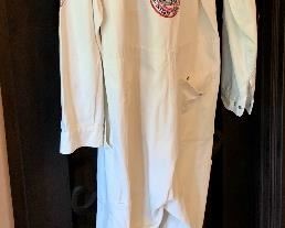 *Signed* AC Volz Mercedes Race Suit Coveralls Sz 52-54 (signed by Drivers, including; Phil Hill & Stirling Moss )