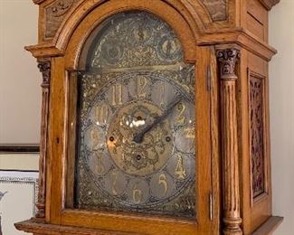 8.5 ft Antique  Carved Grandfather/Longcase/Tall case Clock	102x22x14in	HxWxD