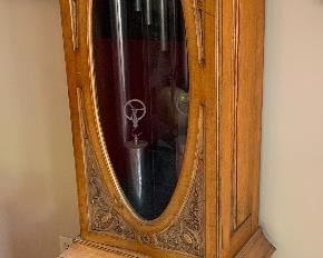 8.5 ft Antique Carved Grandfather/Longcase/Tall case Clock 102x22x14in HxWxD