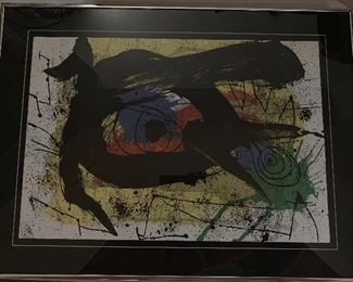 Joan Miro Eye II Original Lithograph Framed	Frame: 27x20in	