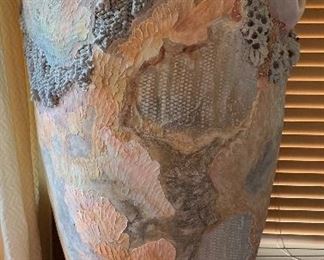 Huge Artist Made Rustic/Southwest Vase Pottery 	55x27in diameter