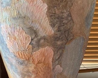 Huge Artist Made Rustic/Southwest Vase Pottery 	55x27in diameter