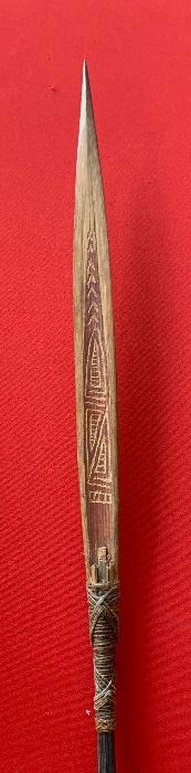 Antique Tribal Bamboo spear Broad tip	