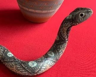 Ceramic Snake Sculpture 