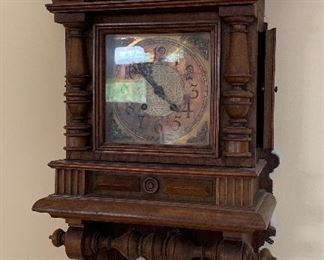 Ornate Antique  Wall Clock	28x15x8in	HxWxD	