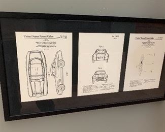 Framed US Patent Mercedes Gil Wing Print