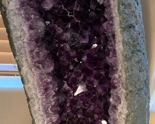 6ft 9in Amethyst Cathedral Geode 81x15x15 HxWxD Very Heavy.. Special care will be needed to transport!!!