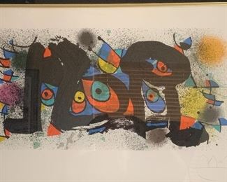 Joan Miro Sculpture II Signed/Numbers Lithograph w/ COA #14/100	Frame: 40x30in 