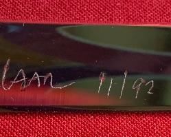 Peter Vanderlaan Studio Art Glass Disc Sculpture cut glass 12in diameter