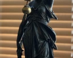 French Bronze Mystery Swinging Clock guilmet Swing 22.5in H